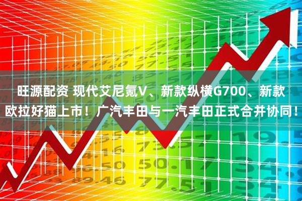 旺源配资 现代艾尼氪V、新款纵横G700、新款欧拉好猫上市！广汽丰田与一汽丰田正式合并协同！